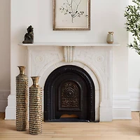 Glitzhome®  Gold Embossed Verdigris Metal Floor Vases Set