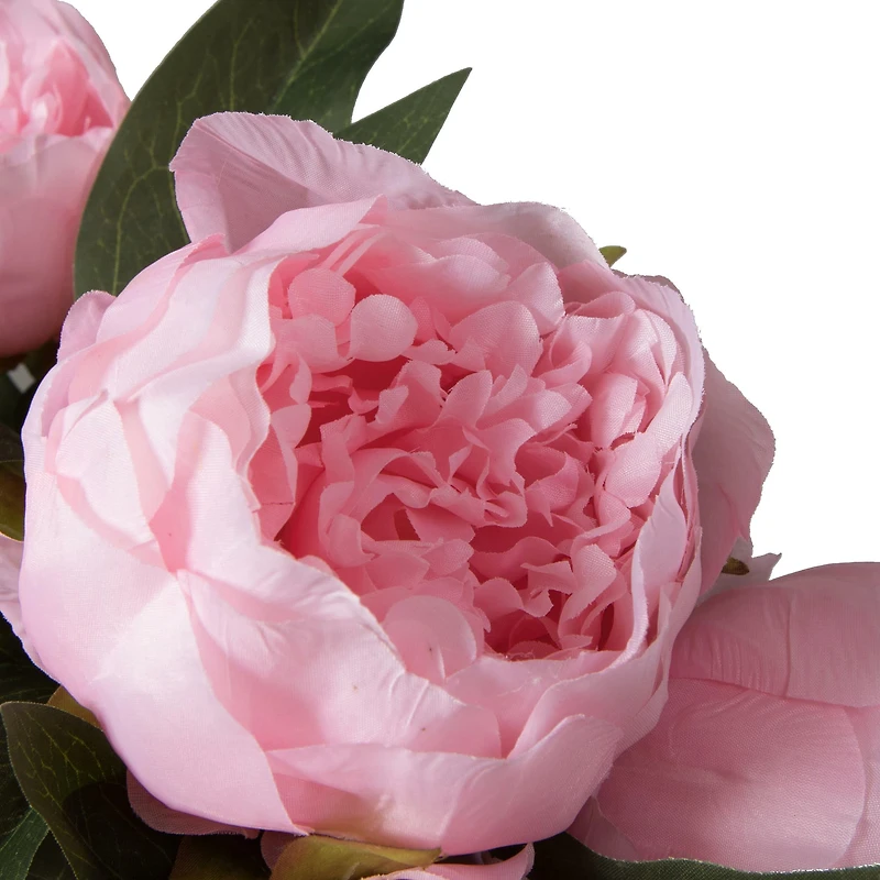 23" Artificial Brush Pink Peony Spray with 6 Flowers