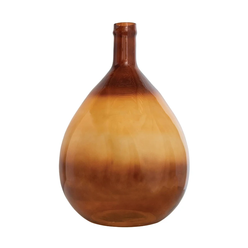 Hello Honey® 2ft. Brown Two-Tone Modern Glass Vase