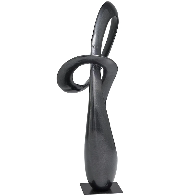 17" Dark Gray Aluminum Abstract Sculpture