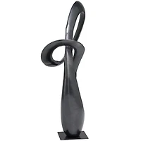 17" Dark Gray Aluminum Abstract Sculpture