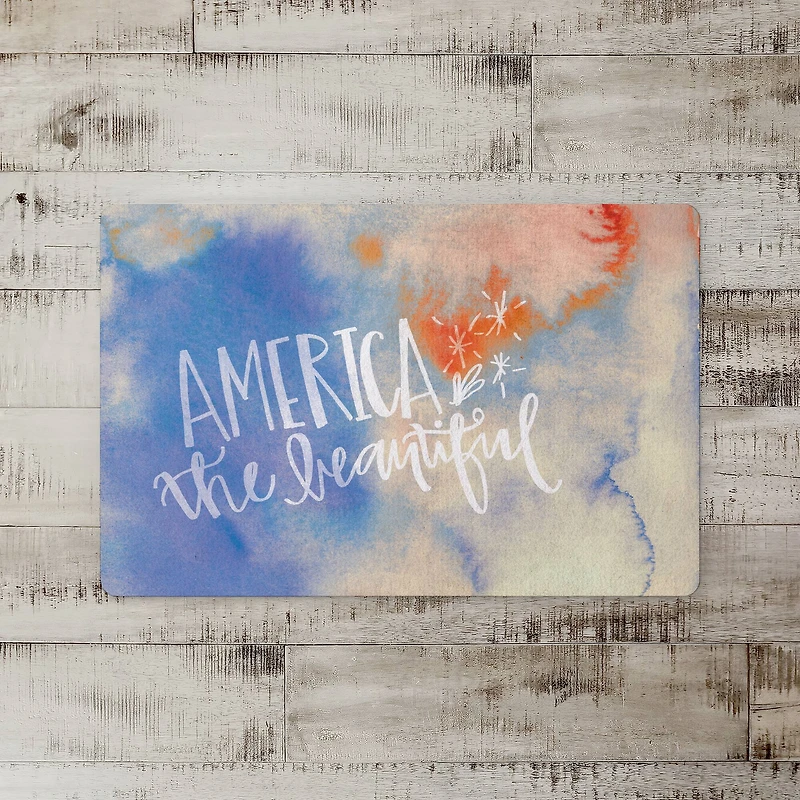American The Beautiful Floor Mat