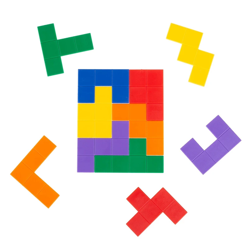 Toy Time 72 Piece Rainbow Pentominoes
