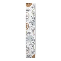 72" Mid Mod Arch Leaves Cotton Twill Runner