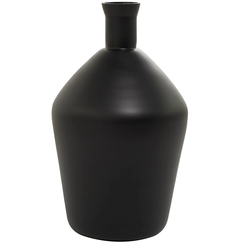 The Novogratz Black Glass Vase 9" x 9" x 15"