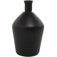 The Novogratz Black Glass Vase 9" x 9" x 15"