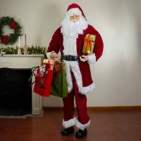6ft. Red & White Standing Santa Claus with Presents Christmas Figure