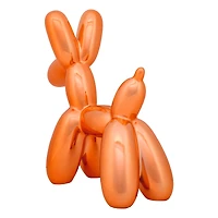 11" Electroplated Orange Balloon Dog Figurine