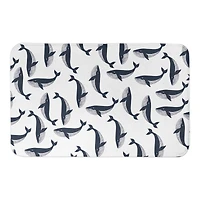 Whale Pattern 34" x 21" Bath Mat