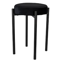Home Details 18" Velour Vanity Stool