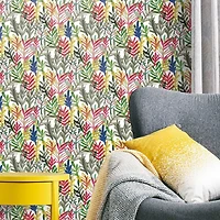 RoomMates Vibrant Canvas Peel & Stick Wallpaper