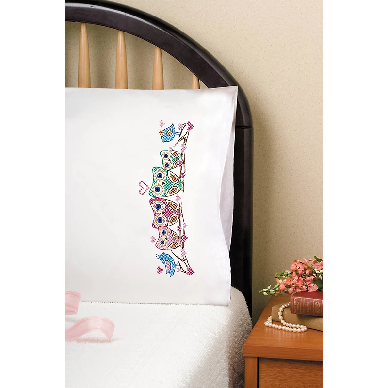 Tobin Owls Stamped Pillowcases, 2ct.