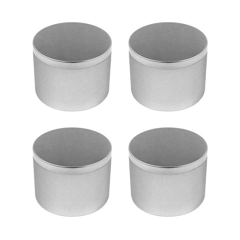 8 Packs: 4 ct. (32 total) 6oz. Silver Candle Making Tins by Make Market®