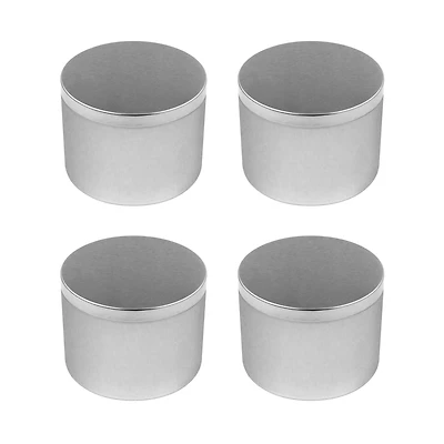 8 Packs: 4 ct. (32 total) 6oz. Silver Candle Making Tins by Make Market®