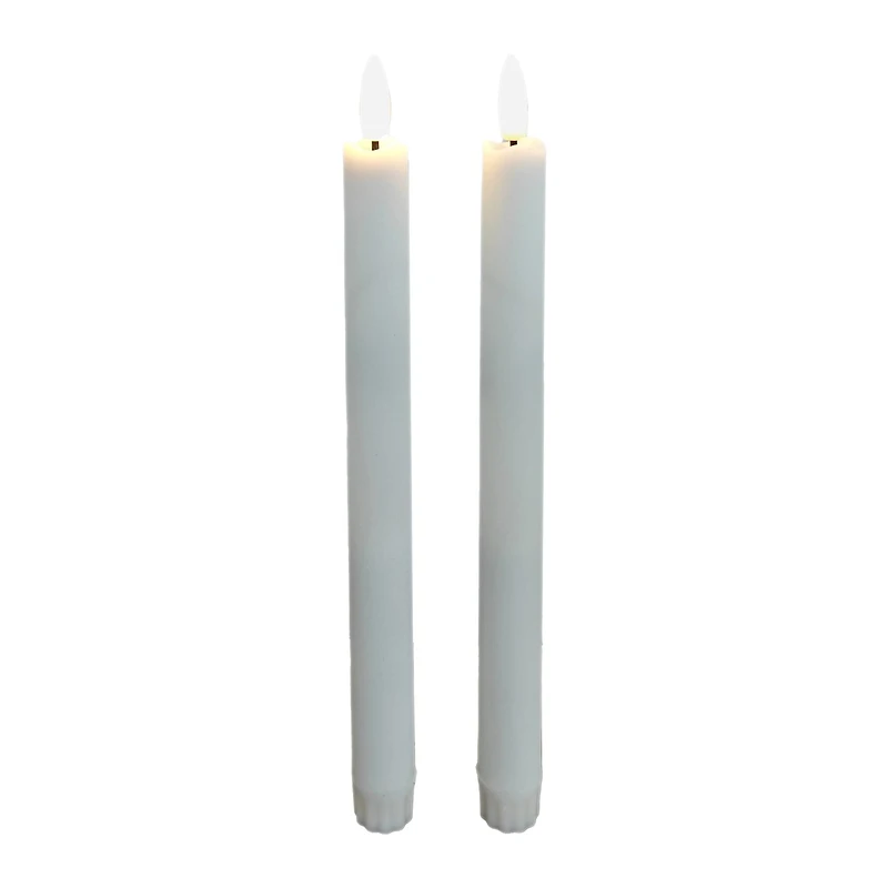 10" Flickering LED Wax Taper Candles