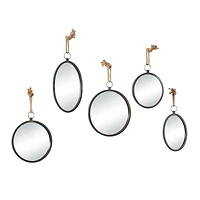 Gray Metal Glam Hanging Wall Mirrors, 5ct.