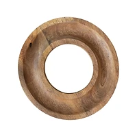 Hello Honey® 14" Natural Round Ring Mango Wood Serving Tray