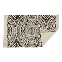 DII® Printed Natural Hand-Loomed Shag Rug