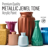 FolkArt® Metallic™ Jewel Tone Paint & Brush Kit