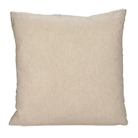 Hello Honey® 20" Natural Seashell Hand-Embroidered Pillow