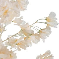 6ft. Pre-Lit White Floral Artificial Christmas Tree, Warm White LED Lights