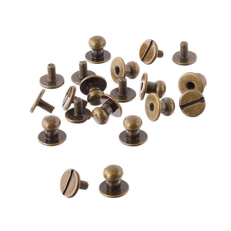 12 Packs: 10 ct. (120 total) Antique Brass Button Studs by ArtMinds™