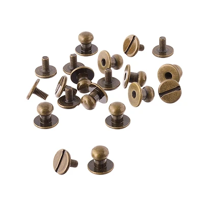 12 Packs: 10 ct. (120 total) Antique Brass Button Studs by ArtMinds™