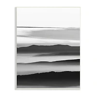 Stupell Industries Misty Clouds Eerie Mountain Landscape Black White Wall Plaque