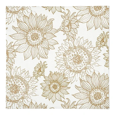 Large Sunflower Head Cotton Twill Napkin