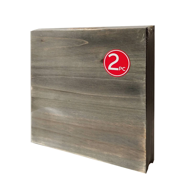 10" x 10" Graywashed Wood Square Plaques by Make Market®, 2ct.