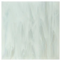 Oceanside Compatible™ 12" x 12" Clear/White Wispy Smooth Fusible Glass