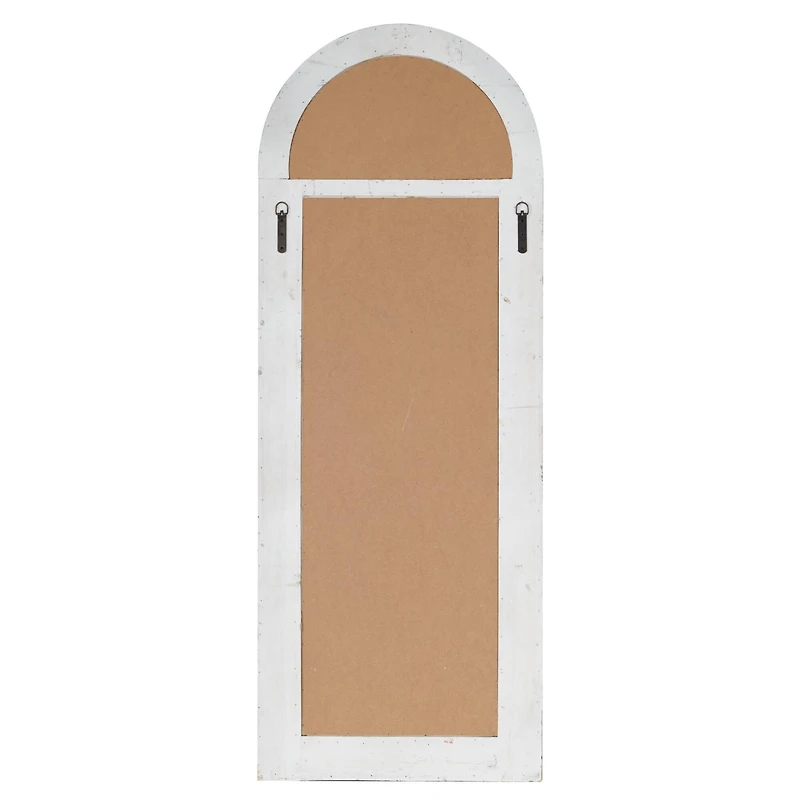 White Vintage Wood Wall Mirror