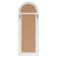 White Vintage Wood Wall Mirror