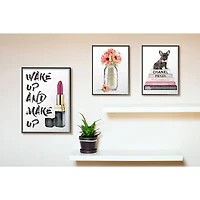 Stupell Industries Fashion Book Stack & French Bulldog Wall Art in Frame