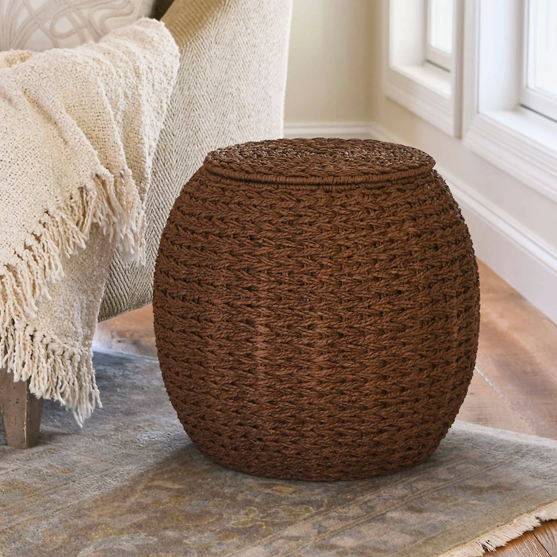 Household Essentials 19" Woven Storage End Table