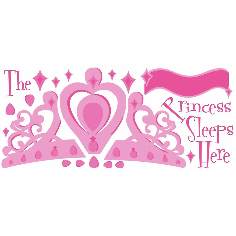 RoomMates Princess Sleeps Here Giant Decal with Personalization