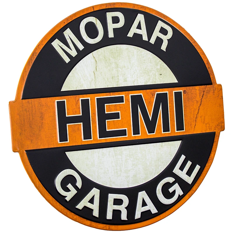 American Art Décor™ 16.25" Mopar HEMI® Garage Embossed Metal Wall Sign