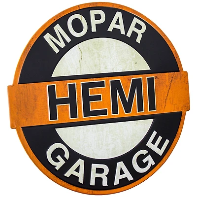 American Art Décor™ 16.25" Mopar HEMI® Garage Embossed Metal Wall Sign