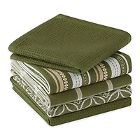 DII® Assorted Sage Dishtowel & Dishcloth (Set of 5)