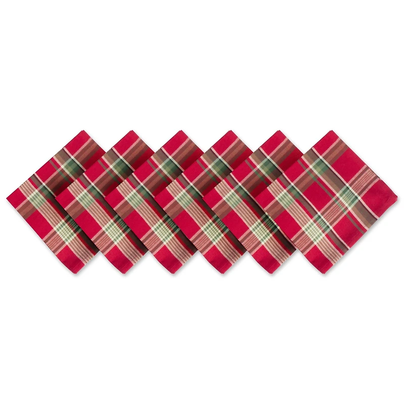 Tango Red Plaid Napkin, 6ct.
