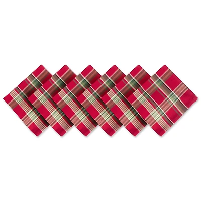 Tango Red Plaid Napkin, 6ct.