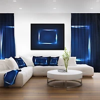 Designart - Neon Shape Blue