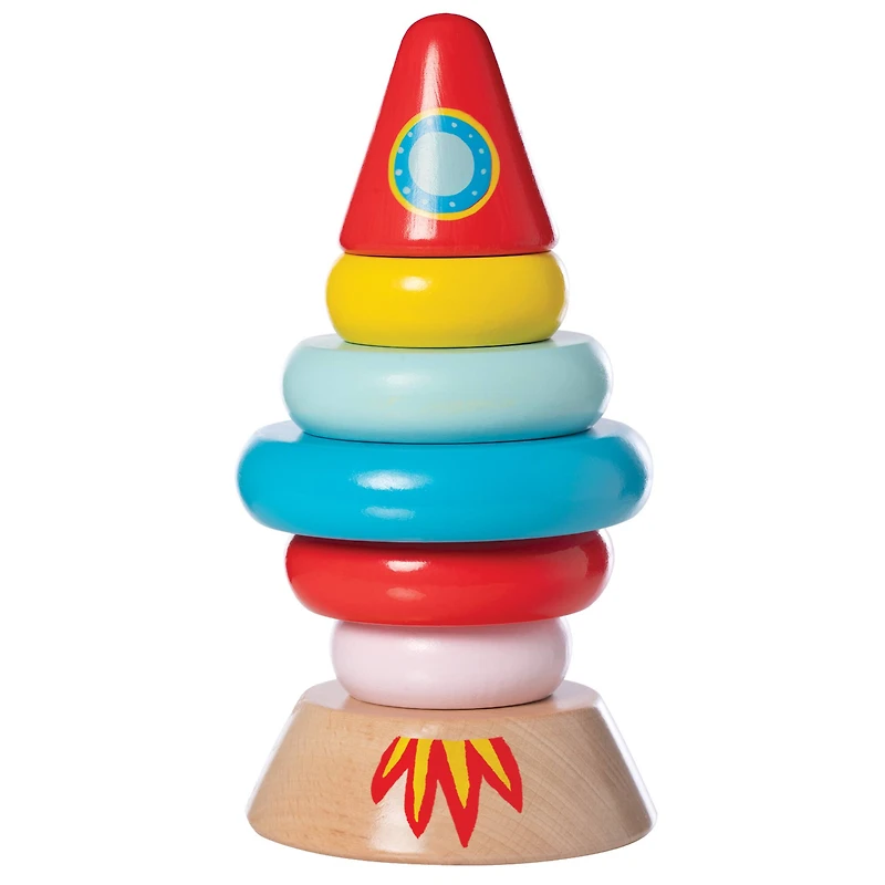Manhattan Toy® Magnet Wood Stacker Rocket Set