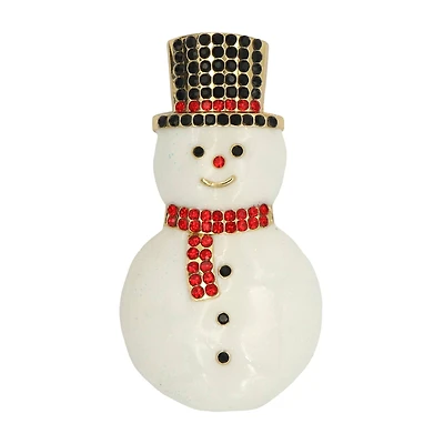 Gem-Studded Snowman Brooch by Celebrate It™