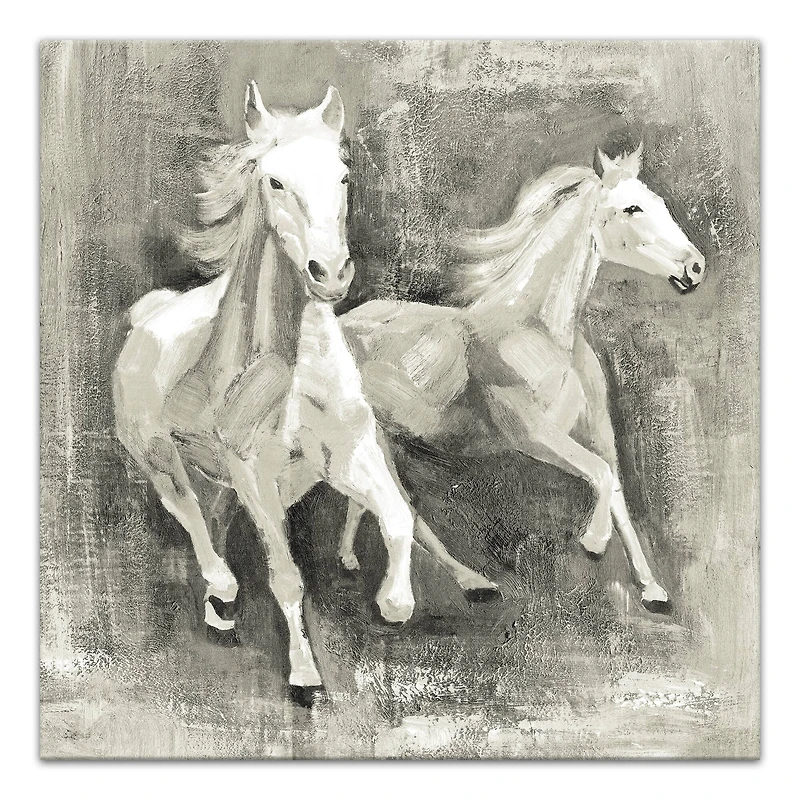 Running Horses 20" x 20" Canvas Wall Art