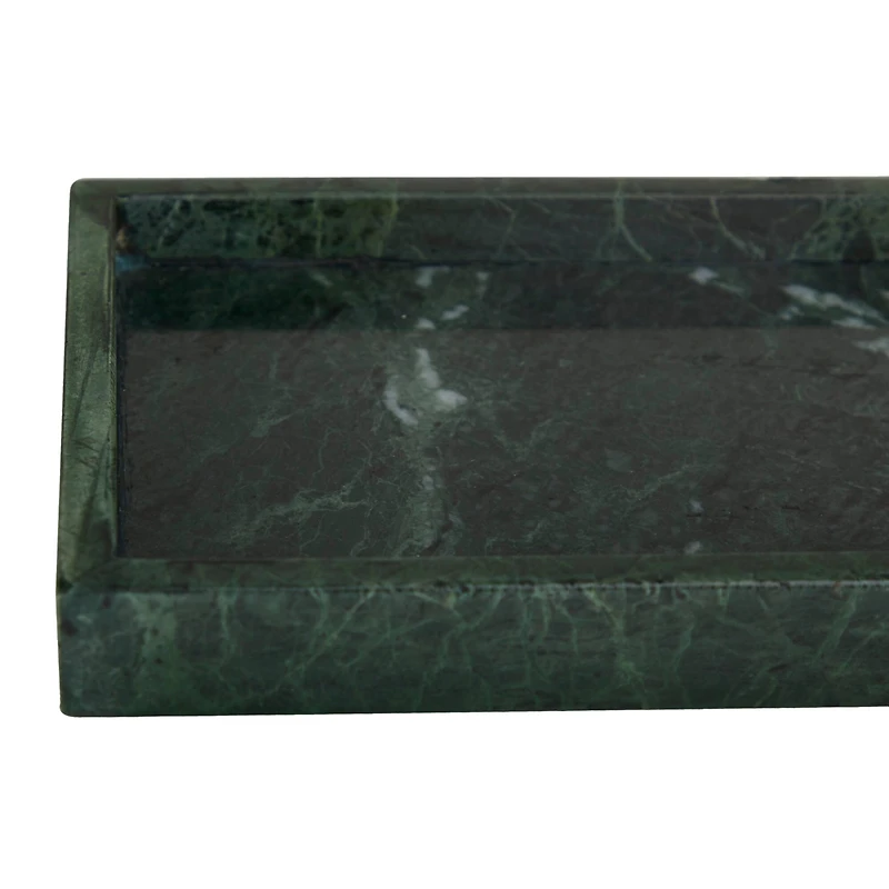 CosmoLiving by Cosmopolitan Green Marble Tray Set