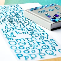 12 Packs: 228 ct. (2,736 total) Teal Glitter Alphabet Stickers by Recollections™