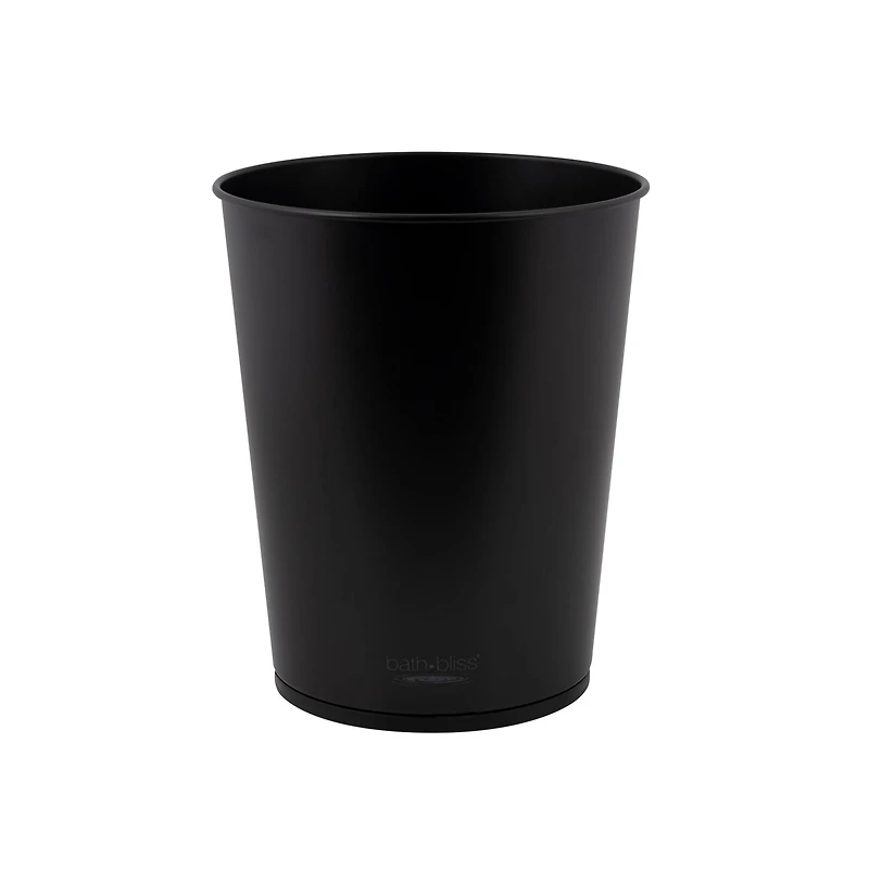 Bath Bliss Matte Black Trash Can