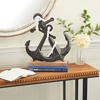 16.5" Brown Traditional Anchor Sculpture