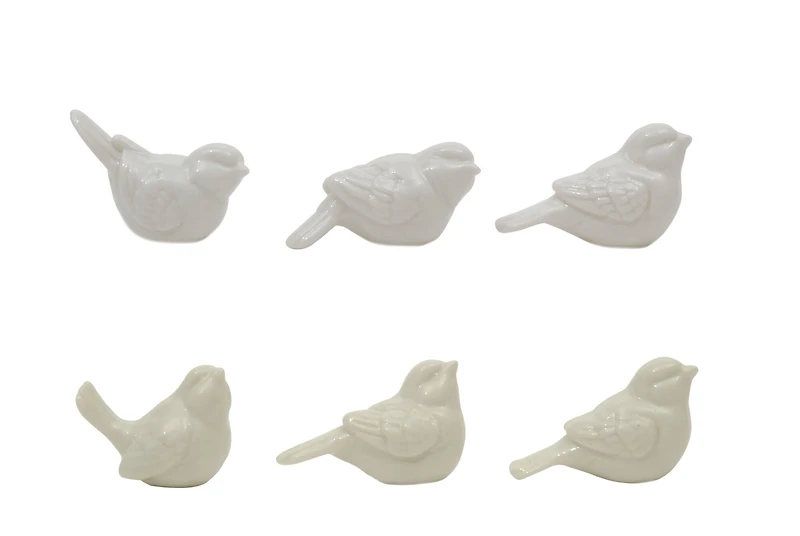 Hello Honey® 3" White Ceramic Birds Set